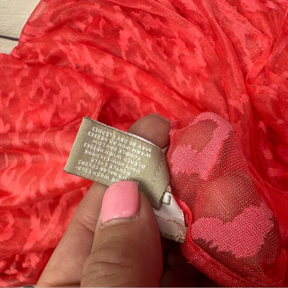 Chicos Coral v-neck poncho blouse with matching tank sz L/XL burnout design - Picture 10 of 10